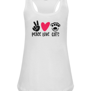 Peace Love Cats Women's Racerback Vest Top
